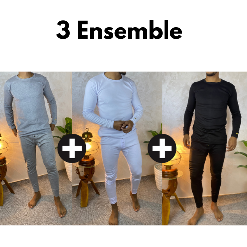 Pack 3 Ensemble Sous-vetement Thermiques